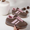 BROWN LACE UP CHUNKY PLATFORM SIDE DETAIL SNEAKER TRAINERS - Cowgirl Charm