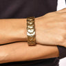 Burnished Gold Crescent Stretch Bracelet - Cowgirl Charm