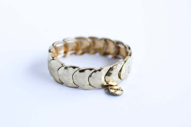 Burnished Gold Crescent Stretch Bracelet - Cowgirl Charm
