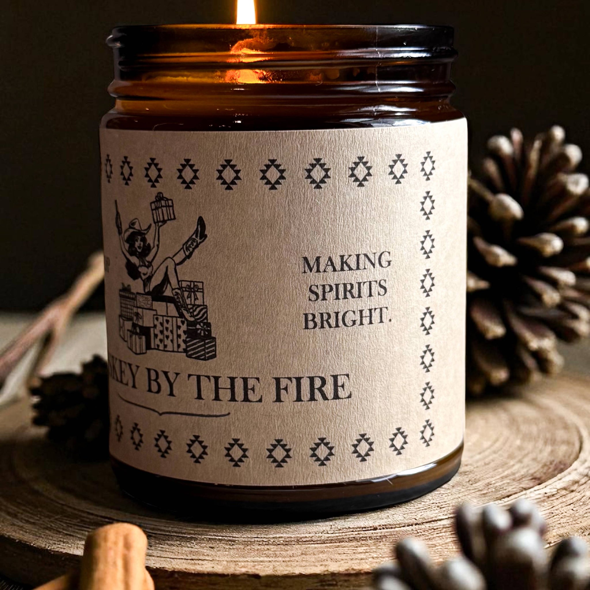 “Whiskey By The Fire” Western Soy Candles | Holiday Candles