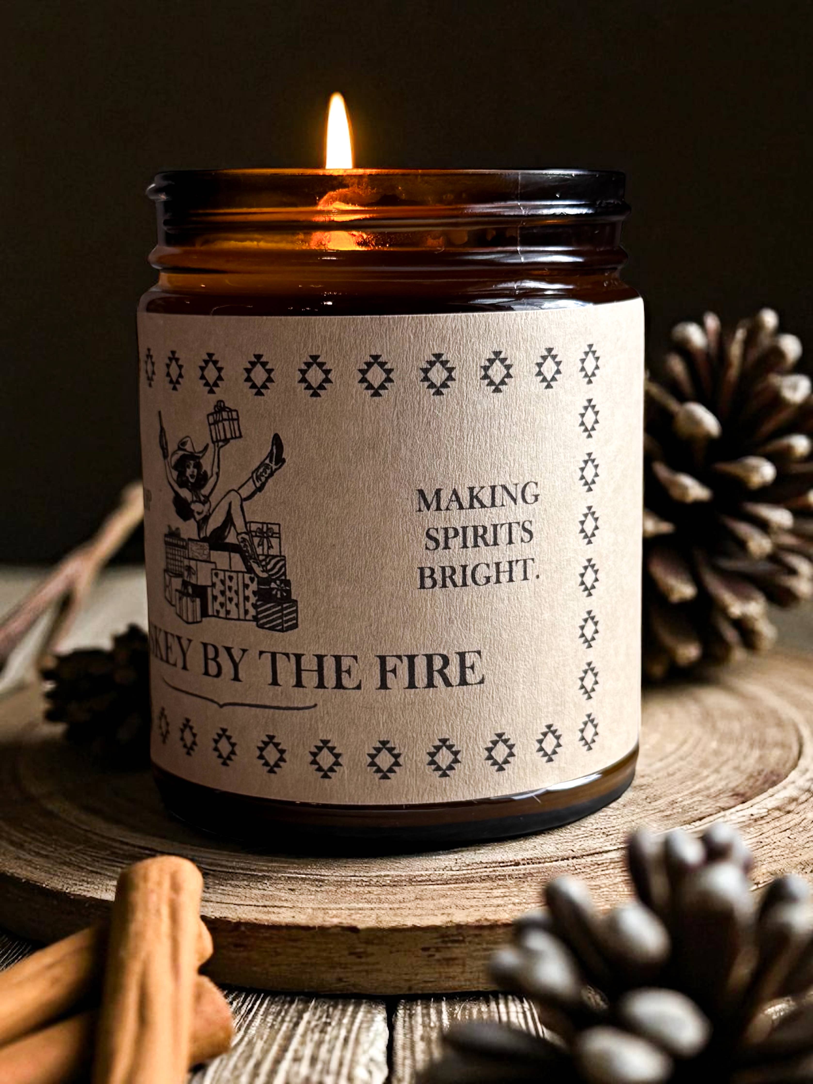 “Whiskey By The Fire” Western Soy Candles | Holiday Candles