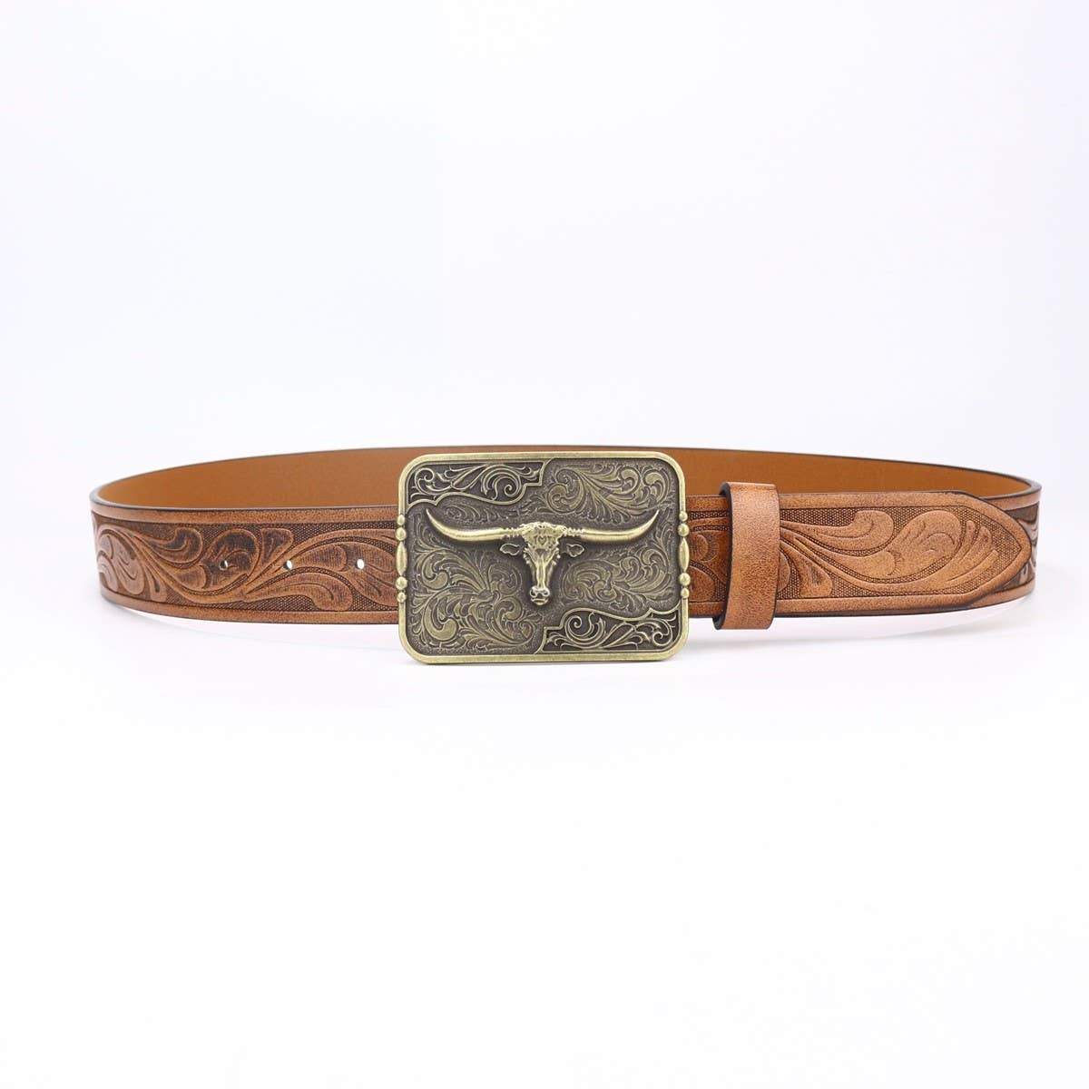 WESTERN COW HEAD BELT BUCKLE WITH DELICATE_CWABE0419