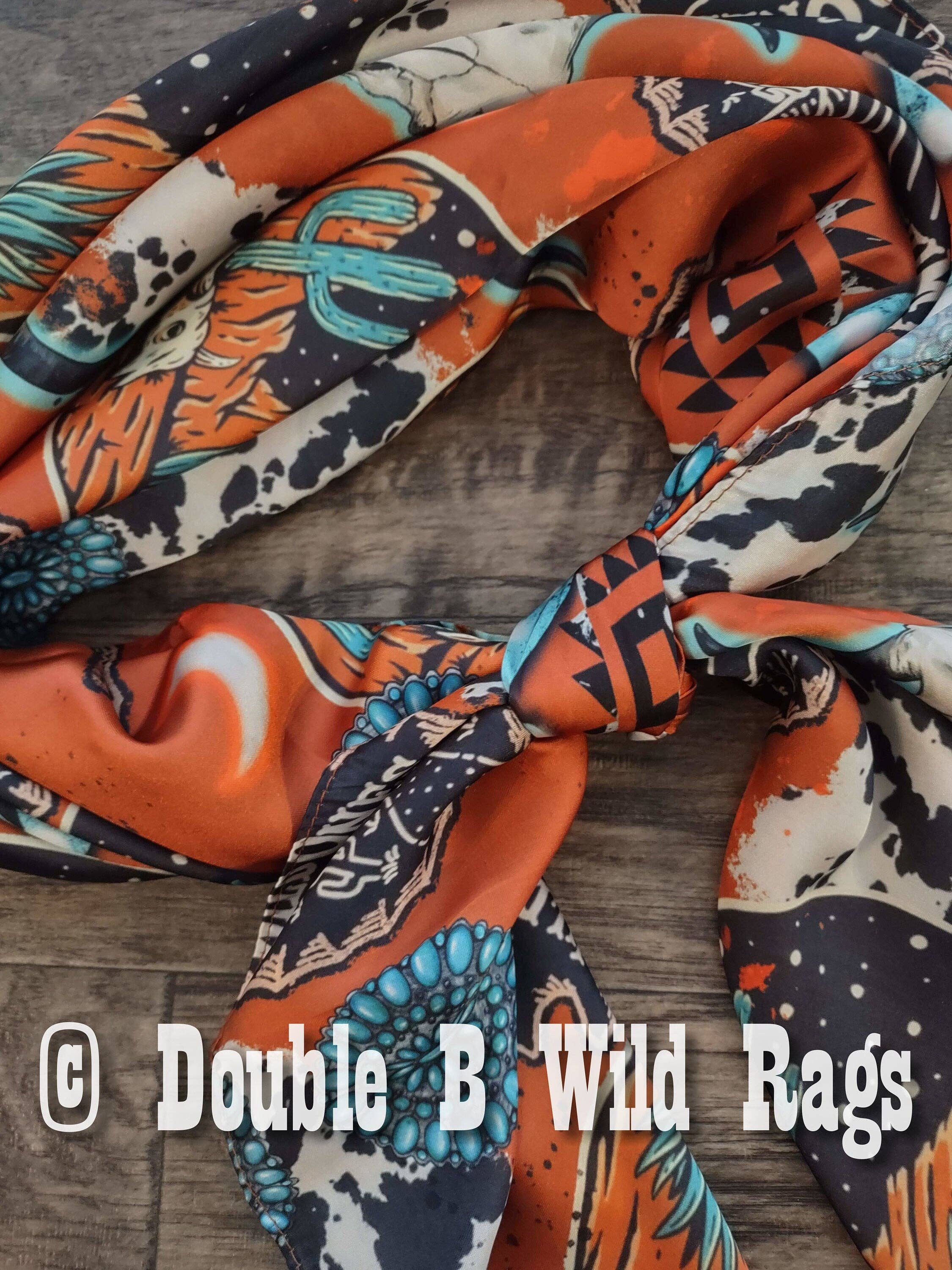 Wild Rag Orange Turquoise Black Desert