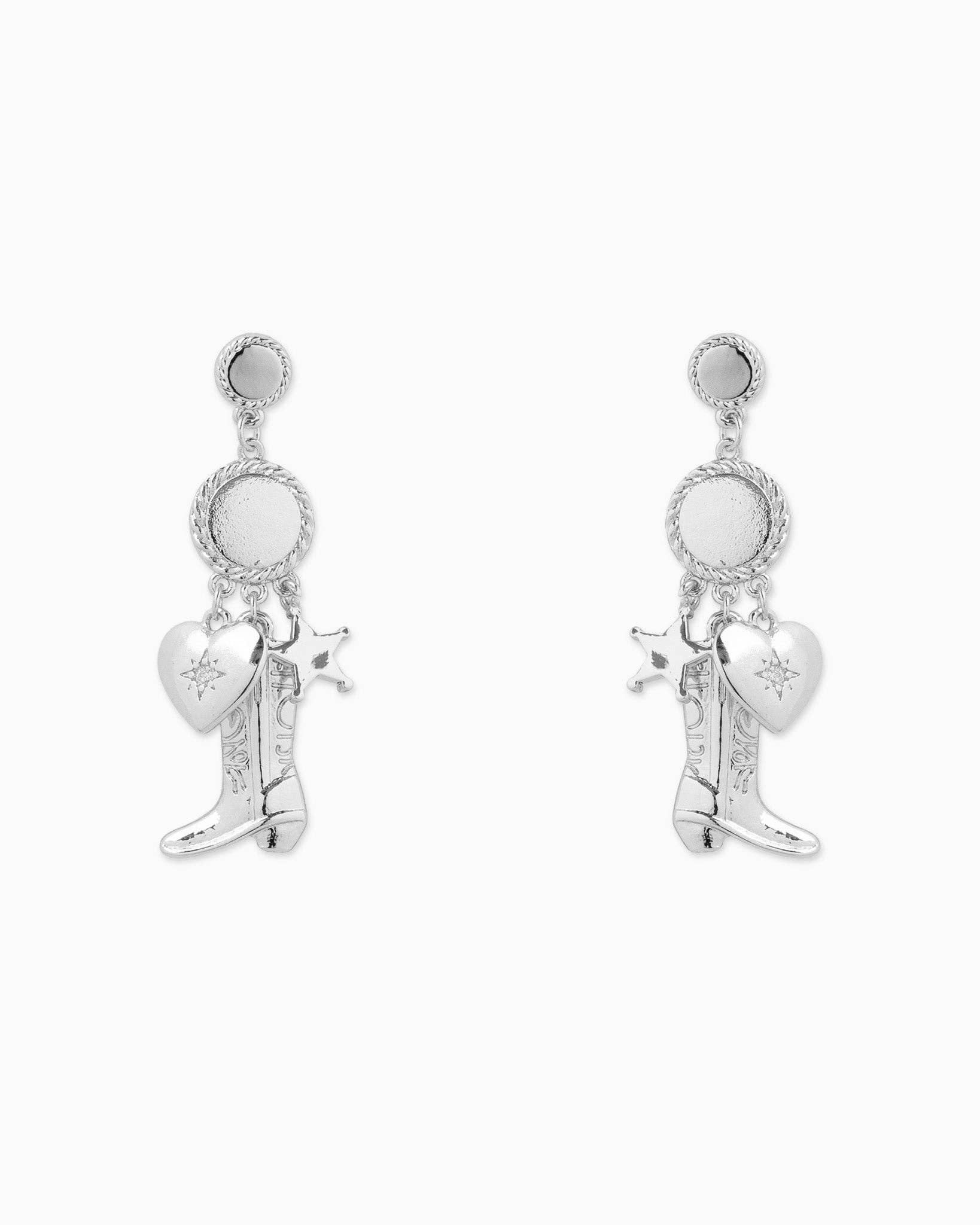 All Star Western Boot Charm Drop Earrings