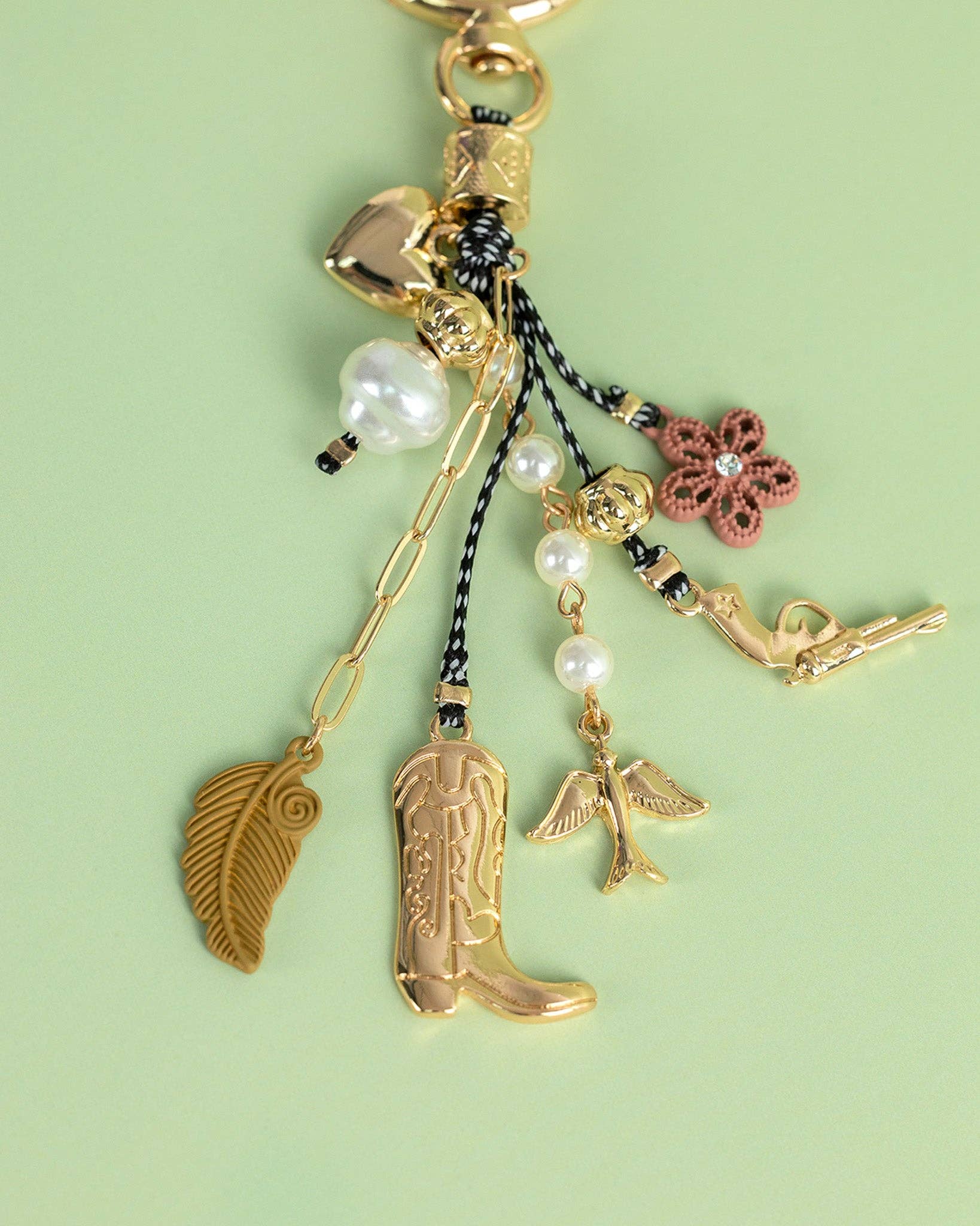 Free-Spirited Western Cowgirl Bag Charm