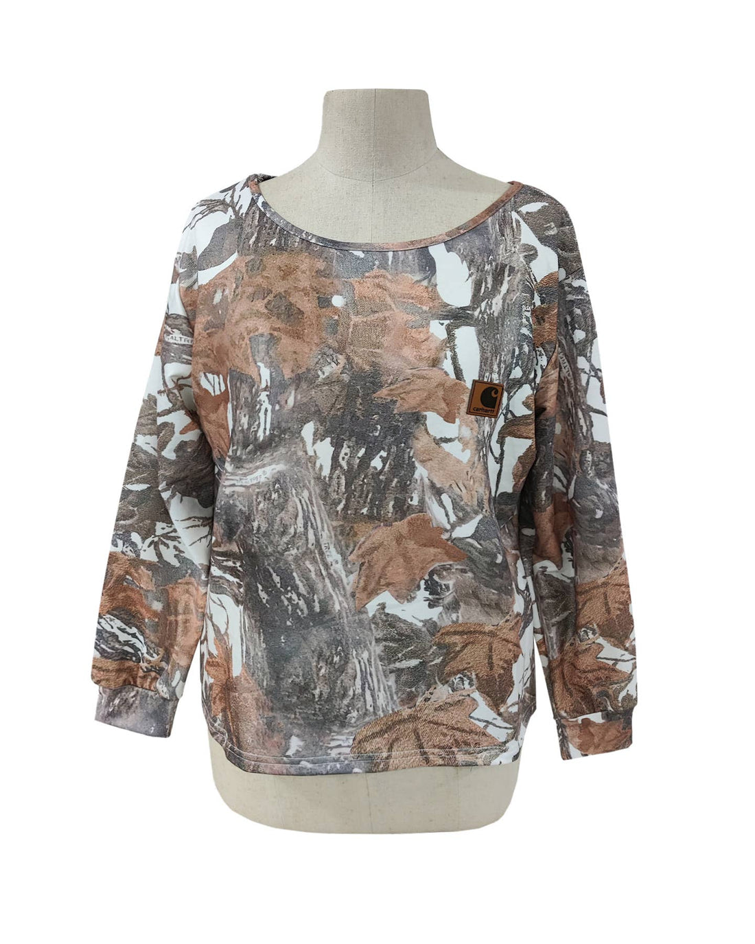 Retro Asymmetrical Printed Sweatshirt