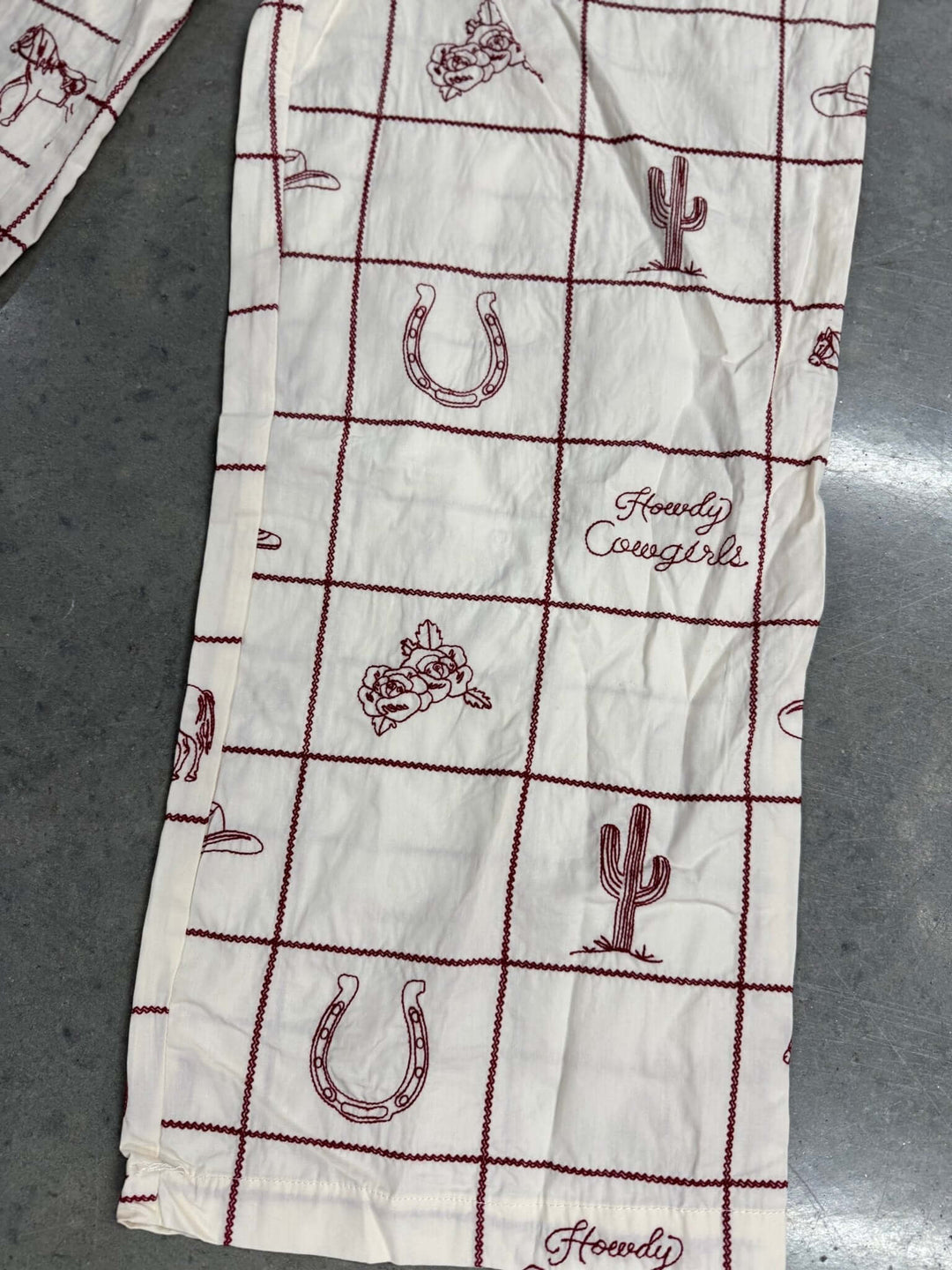 Check Western Graphic Pants - Cowgirl Charm