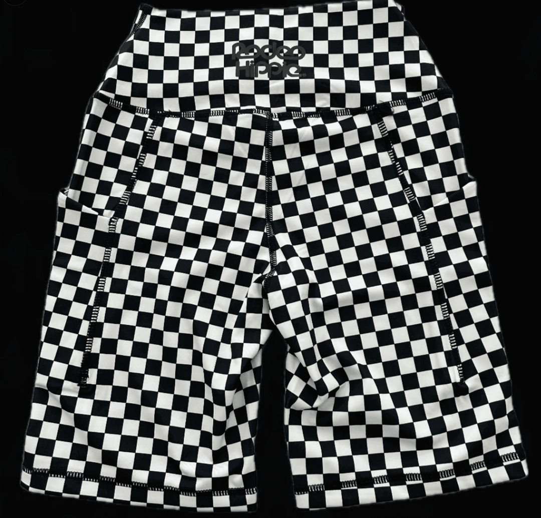 Checkered Biker Shorts - Cowgirl Charm