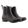 Roma Boots Chelsea matte eggplant women's ankle rain boots, stylish waterproof footwear with a matte finish and ankle height.