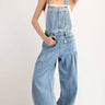 Cinched Denim Flap Pocket Jumpsuit - Cowgirl Charm