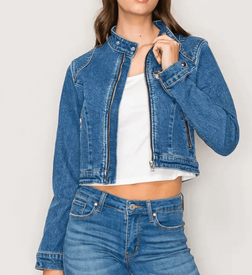 Classic Blue Denim Jacket - Cowgirl Charm