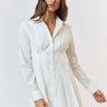 Collared Pintuck Corset Shirt Dress - Cowgirl Charm