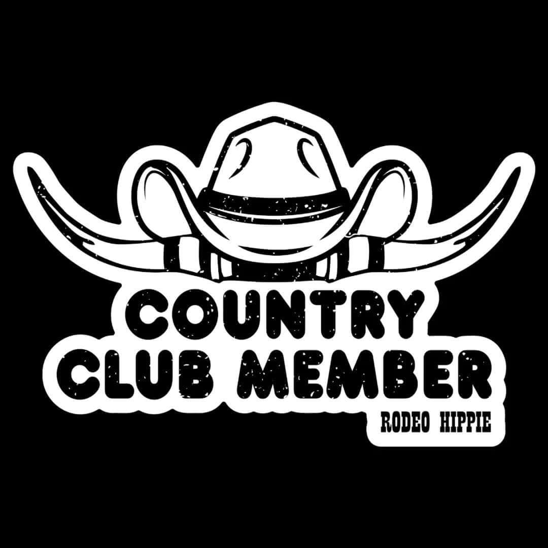 Country Club Member Sticker - Cowgirl Charm