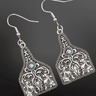 Cow Tag Western Faux Turquoise Earrings - Cowgirl Charm