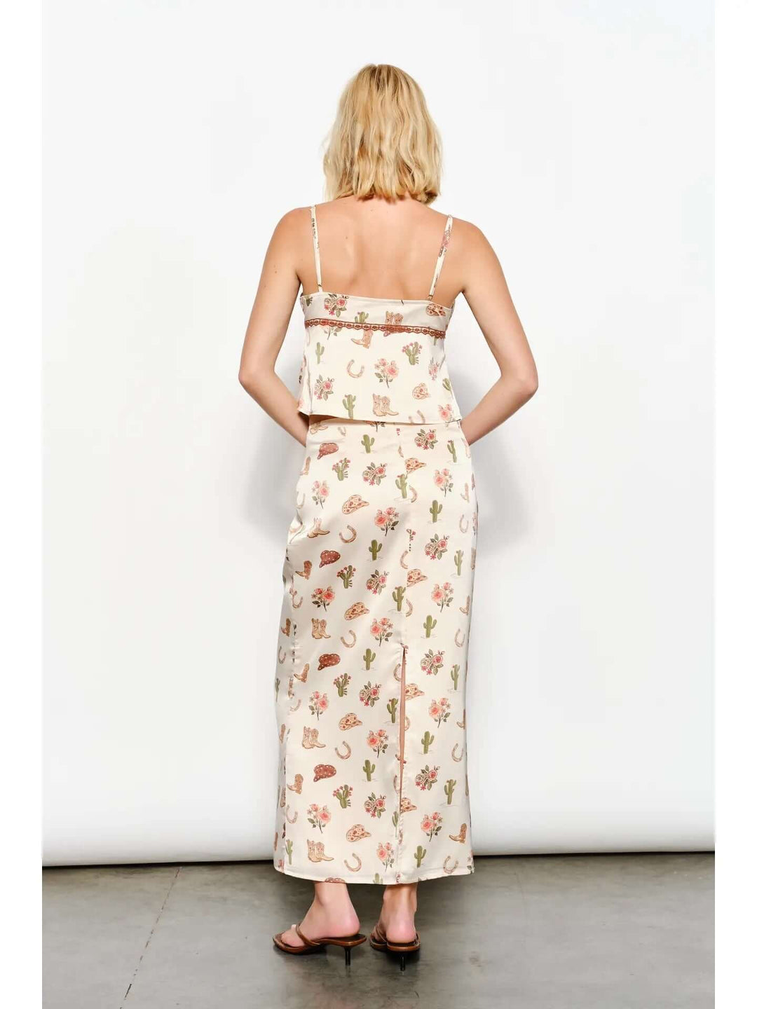 Cowboy Print Cami Top - Cowgirl Charm