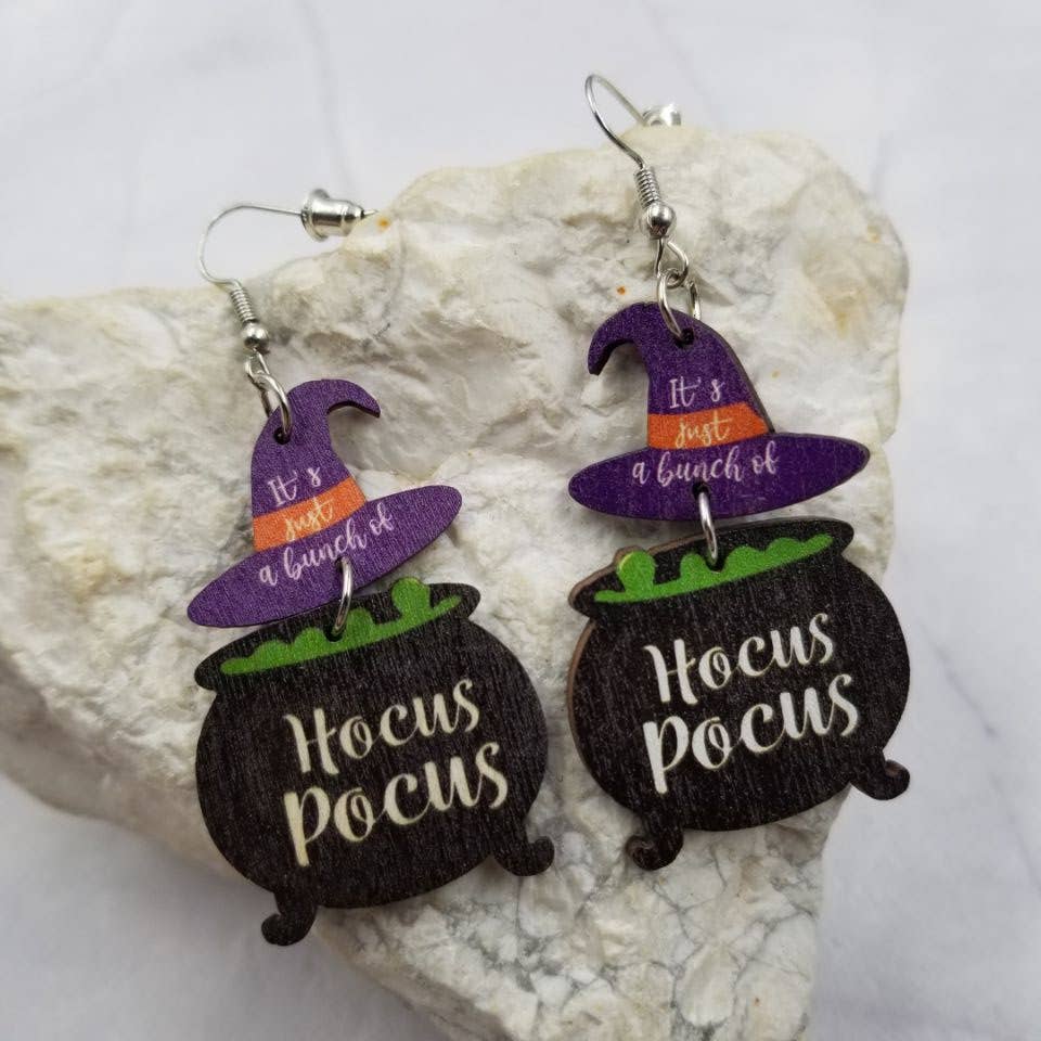 Witch Hocus Pocus Halloween Earrings