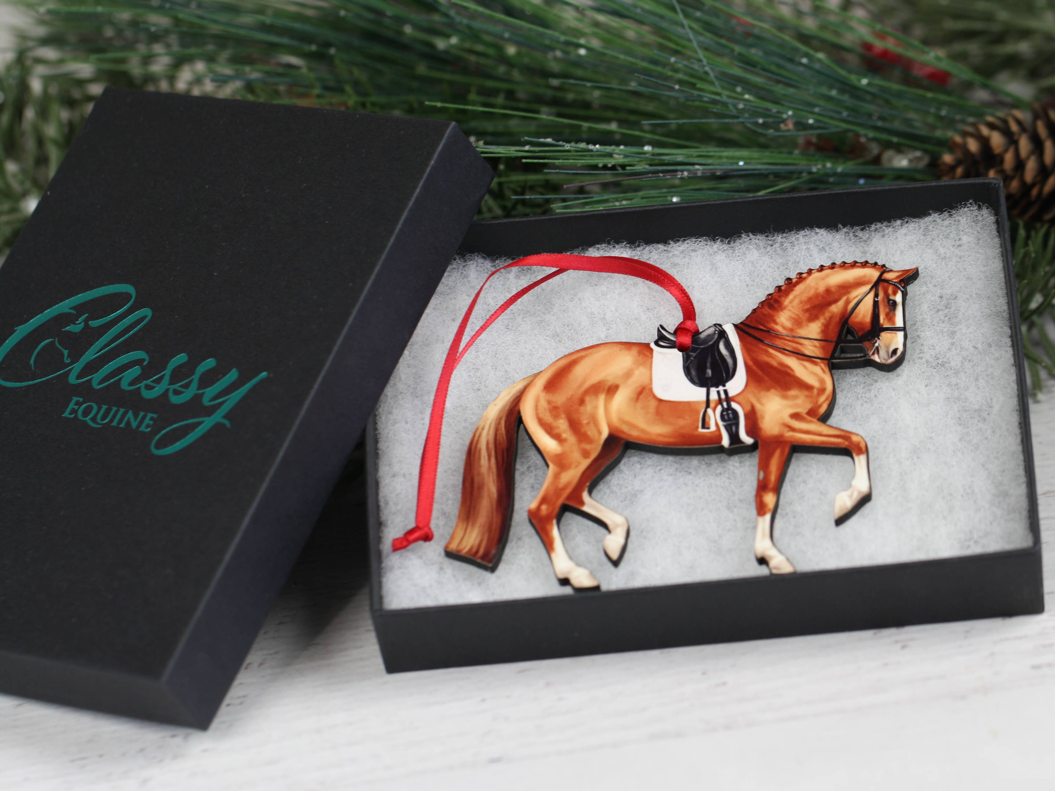 Dressage Horse Ornaments - Chestnut Sport Horse