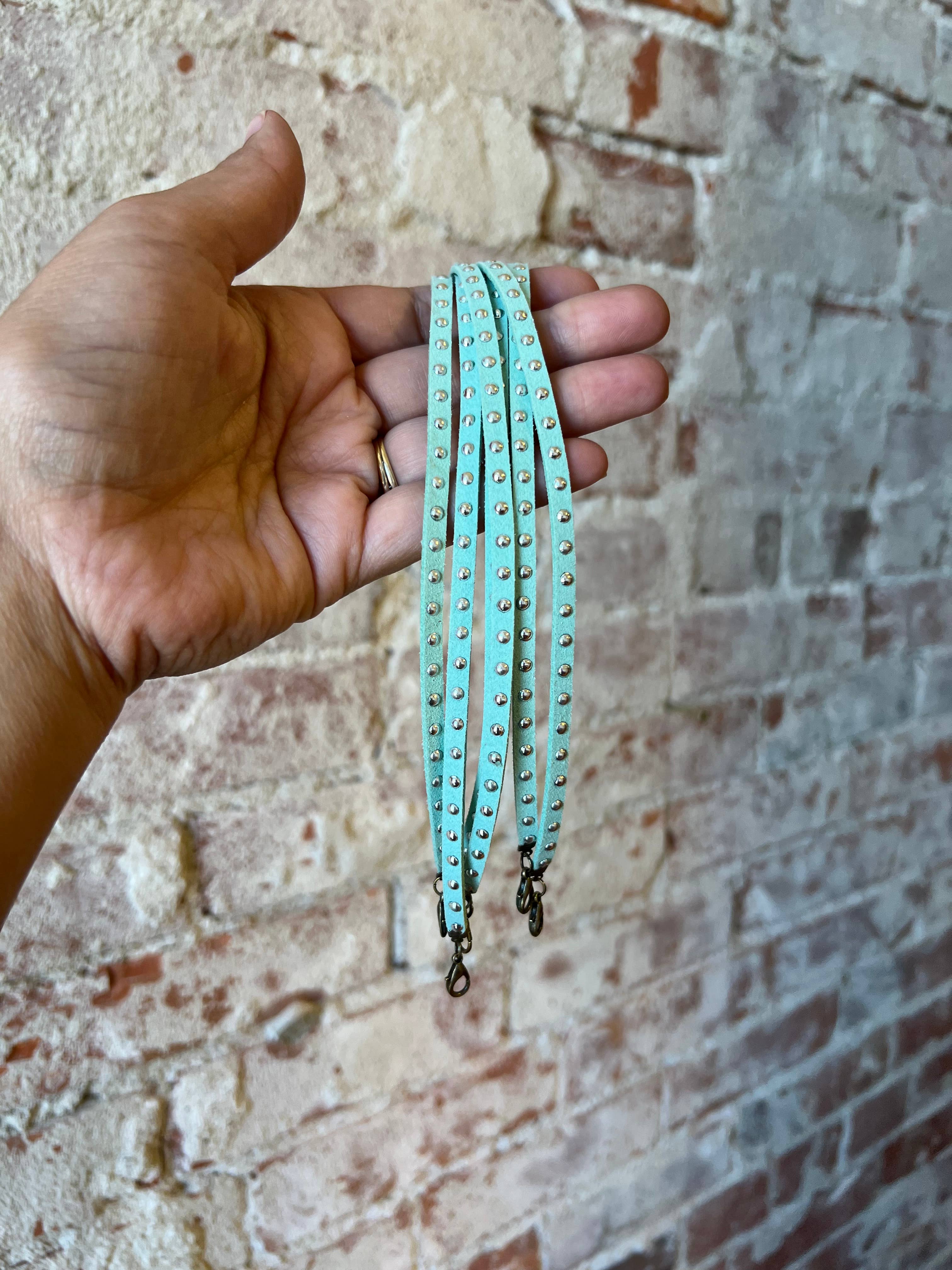 Studded Leather Hat Chain