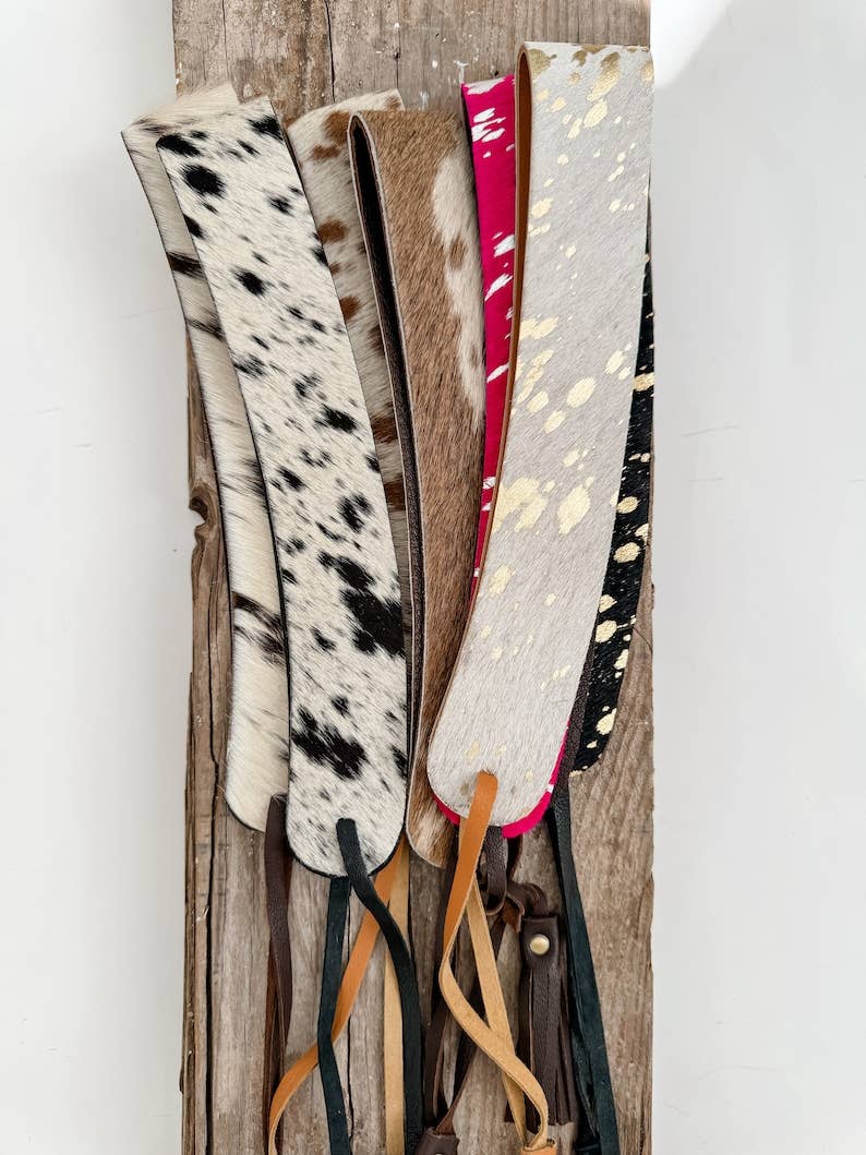 1.65” COWHIDE HAT BAND Leather Hat Band leather ties