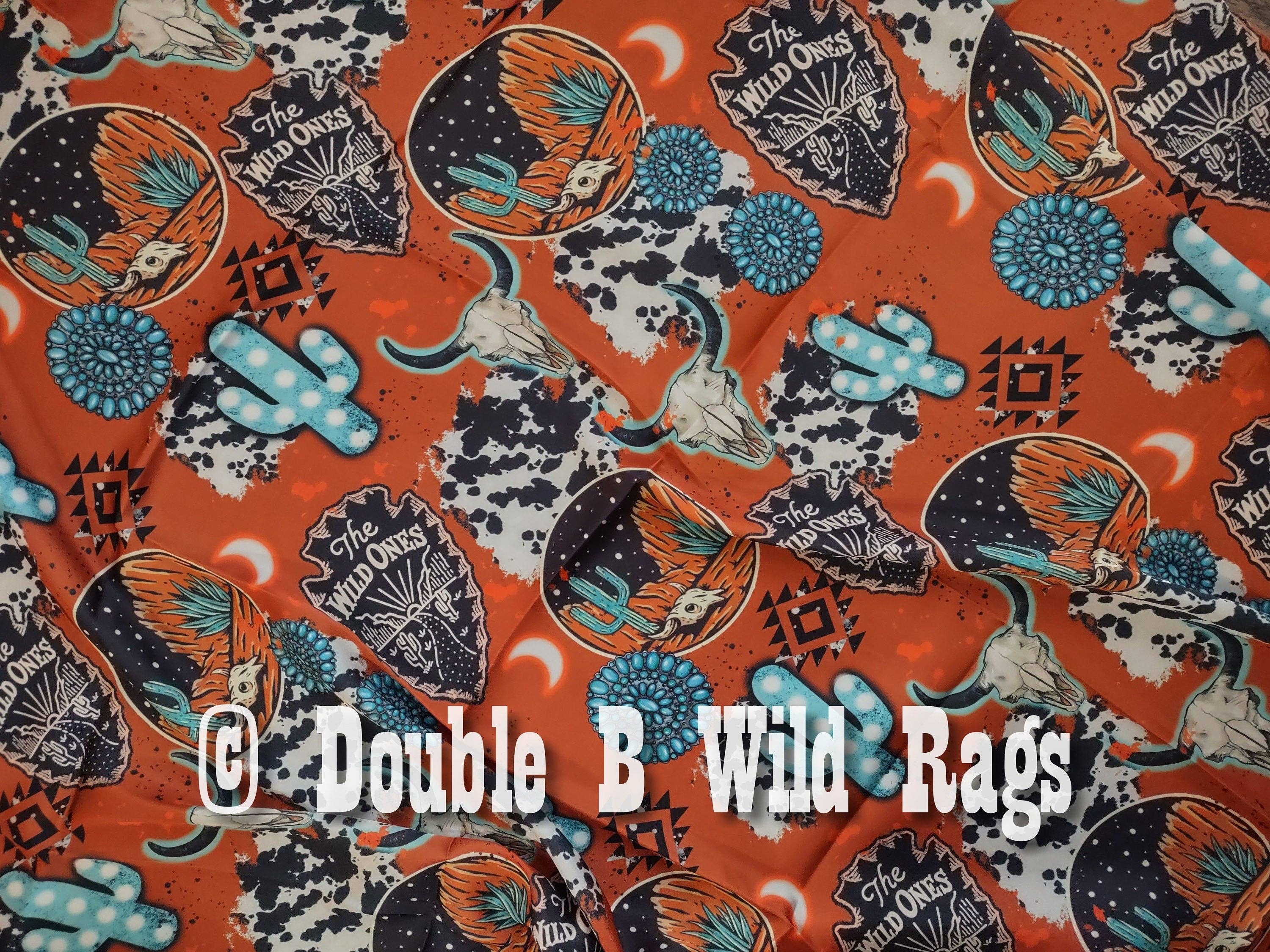 Wild Rag Orange Turquoise Black Desert