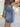 Denim High Waist Wrapped Mini Skirt - Cowgirl Charm