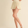 Ditsy Print Side Slit A - Line Skort - Cowgirl Charm