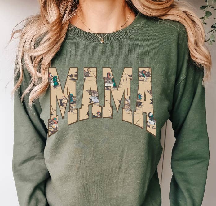Duck Mama short sleeve graphic tee from Blazing Oaks Clothing Company featuring a playful duck illustration on soft fabric.