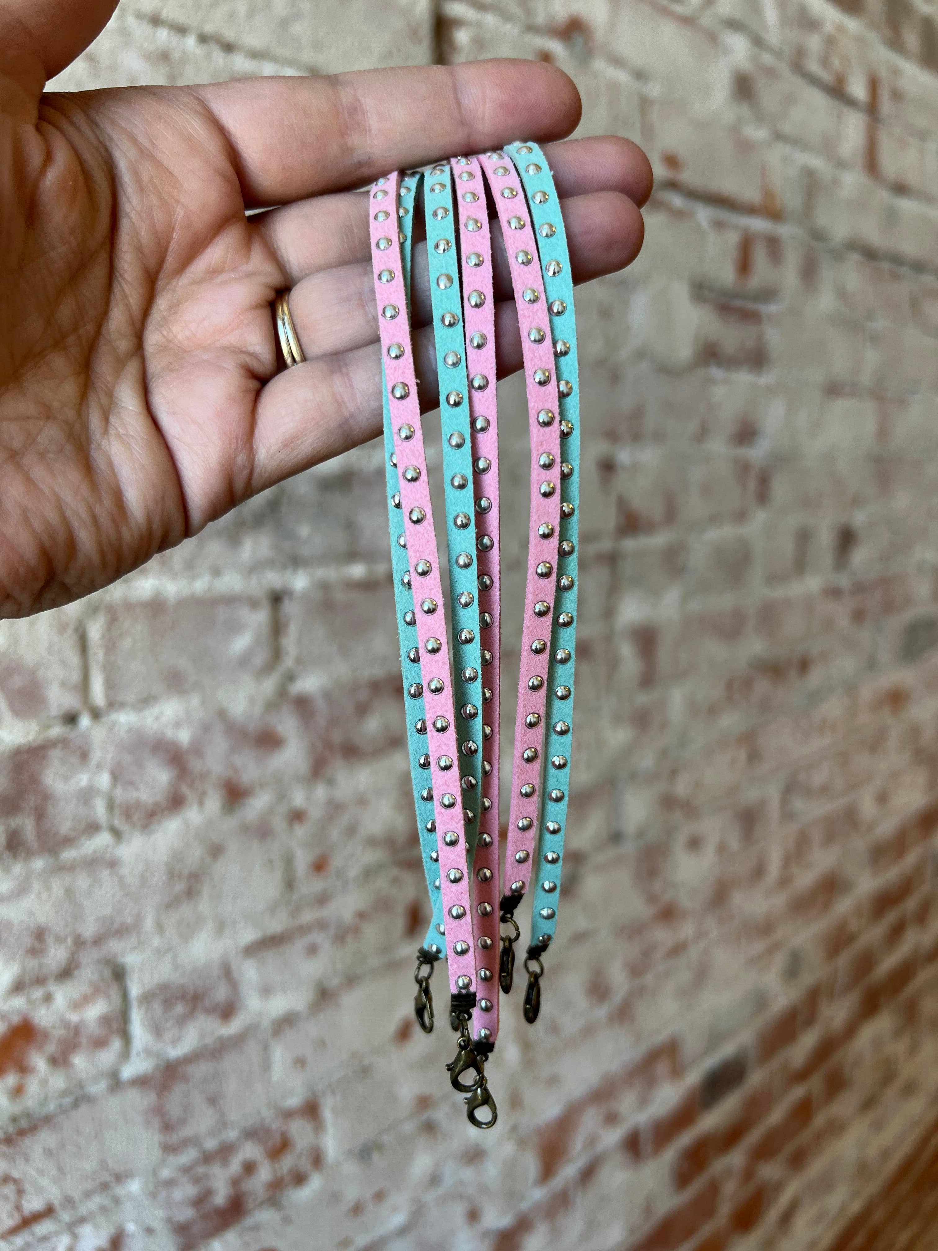 Studded Leather Hat Chain