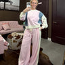 ee:some Color Block Denim Drawstring Pants - Cowgirl Charm
