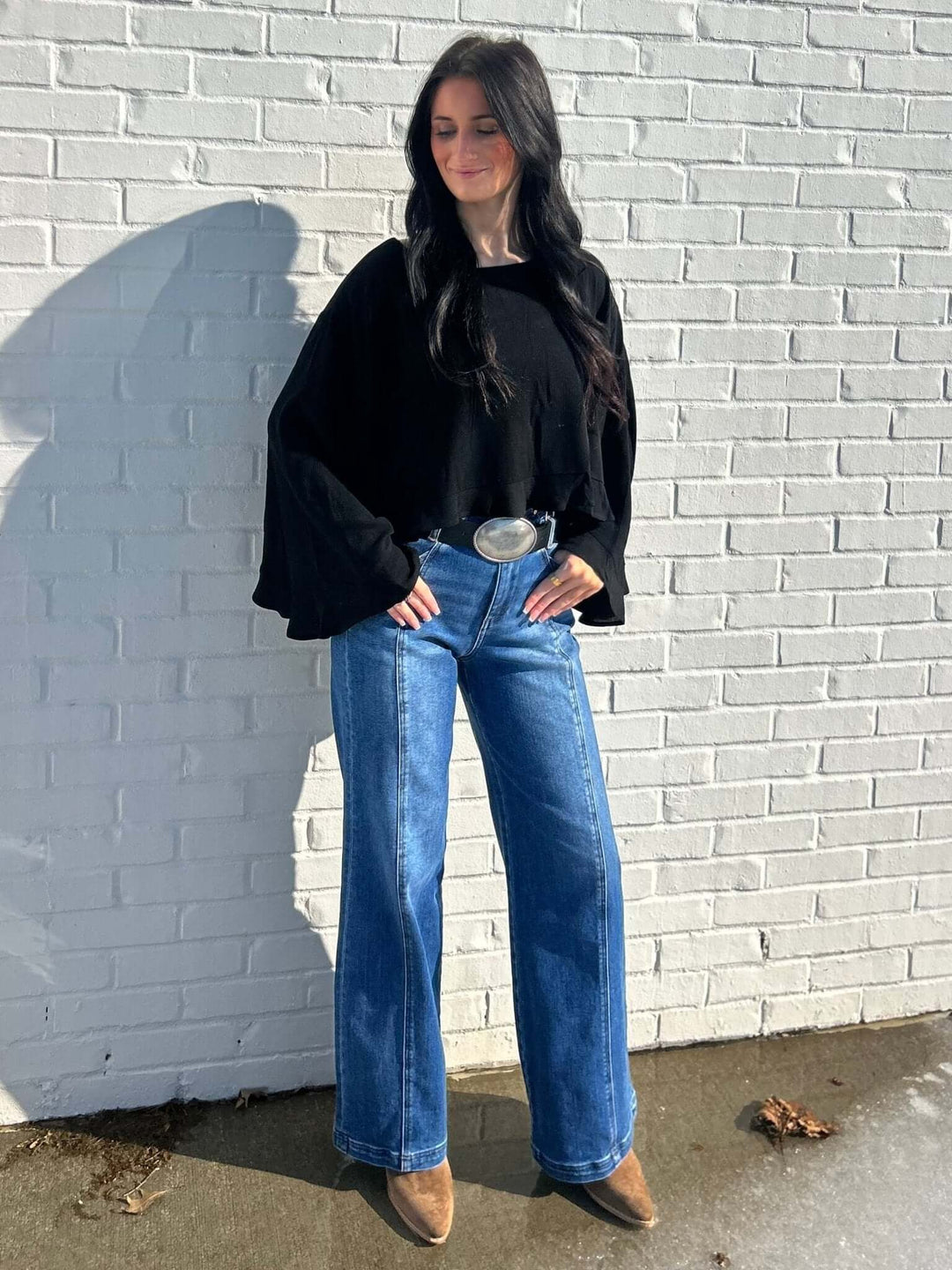 ee:some ruffled long sleeve top - Cowgirl Charm