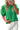 Emerald Pearl Puff Sleeve Top – Western Boutique Statement Blouse | Cowgirl Charm - Cowgirl Charm
