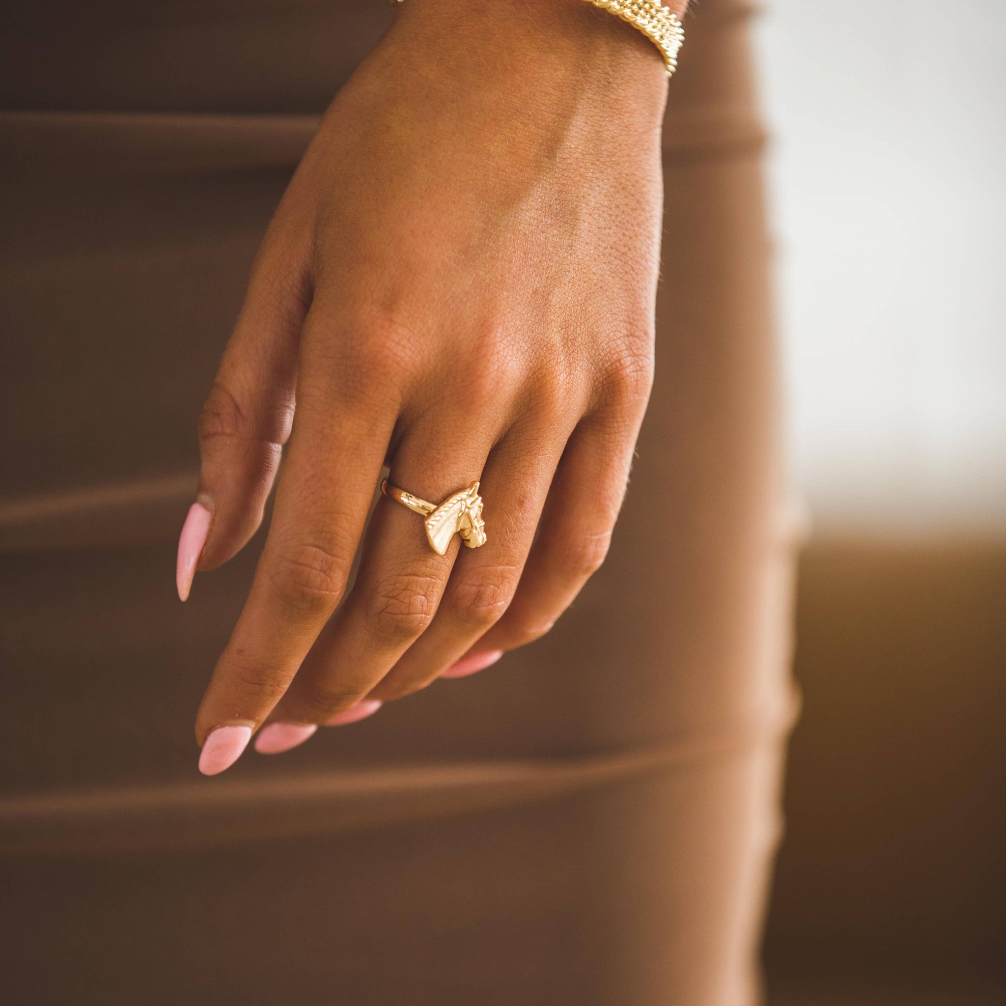 18K Gold Plated 4 Strand Rope Cuff Bracelet