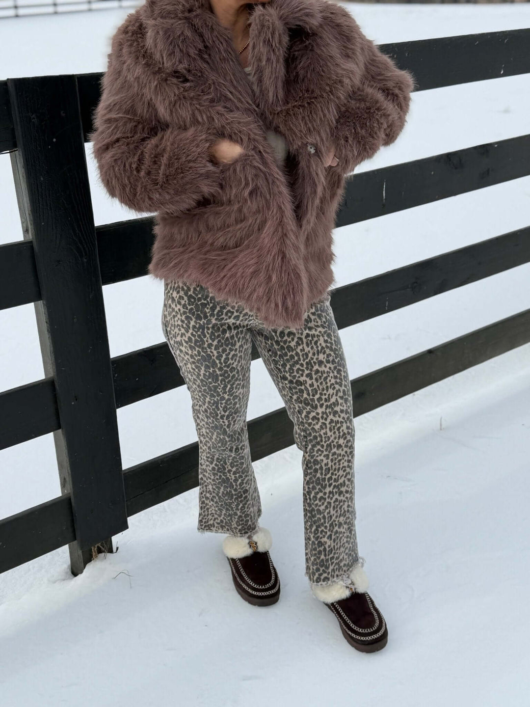 Faux Fur Coat - Cowgirl Charm