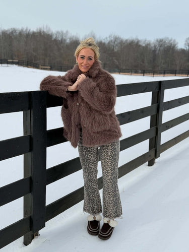 Faux Fur Coat - Cowgirl Charm