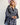Navy plaid flannel oversized button-up shirt by Easel, casual tops with long sleeves and classic plaid pattern.