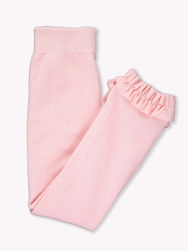 Girls Pink Footless Ruffle Tights - Cowgirl Charm