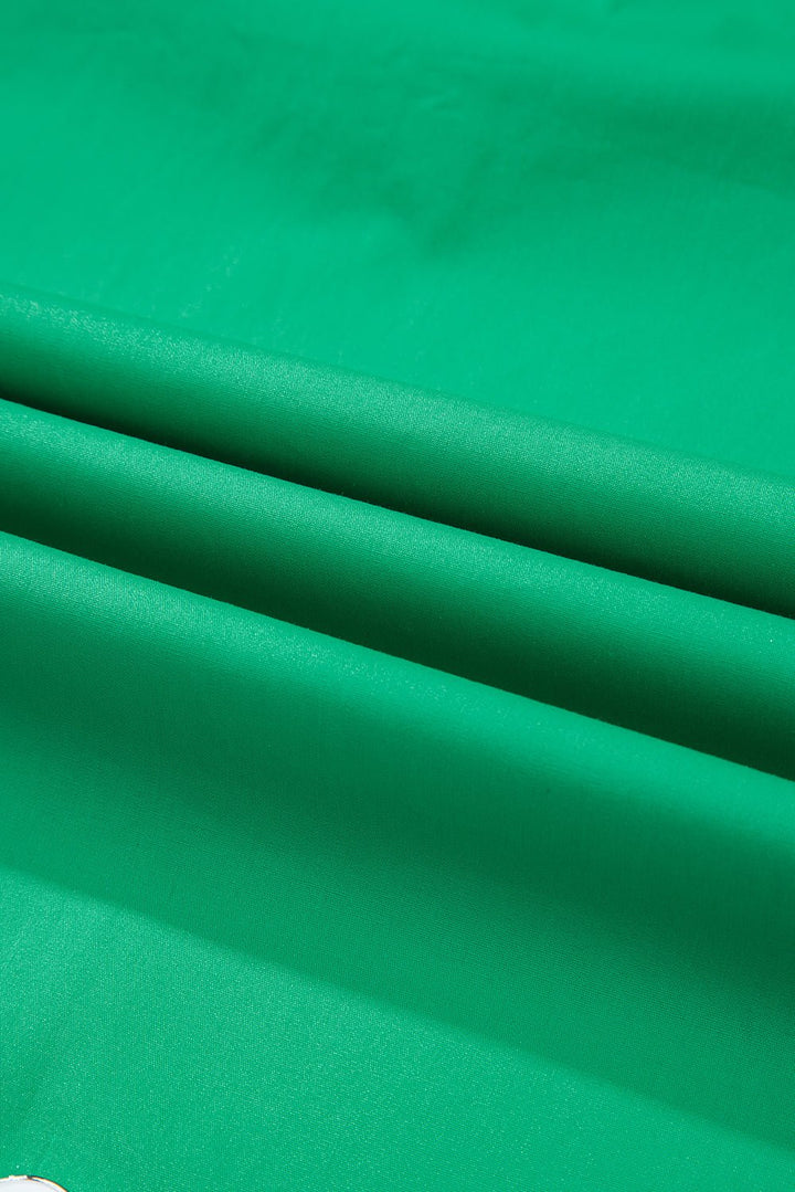 Green Scallop Sleeve Ruffle Trim Top - Cowgirl Charm