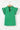 Green Scallop Sleeve Ruffle Trim Top - Cowgirl Charm