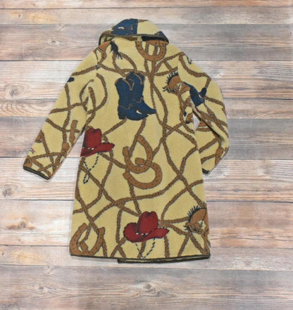 Tasha Polizzi Hathaway coat, stylish outerwear jacket with a tailored fit and textured fabric, displayed on a hanger.