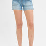 High Rise Patched Pocket Denim Shorts – Light Wash - Cowgirl Charm