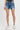 High Rise Step Hem Denim Shorts – Side Slit Distressed Cutoff - Cowgirl Charm