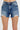 High Rise Step Hem Denim Shorts – Side Slit Distressed Cutoff - Cowgirl Charm