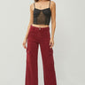 High Rise Wide Cargo Pant - Cowgirl Charm