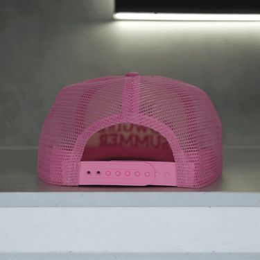 Hot Cowgirl Summer Trucker Hat - Light Pink Embroidery - Cowgirl Charm