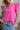 Hot Pink Ruffle Sleeve Top – Scalloped V - Neck Blouse | Cowgirl Charm Boutique - Cowgirl Charm