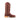 Side view of the Hyer Boots Augusta Burgundy handcrafted women's cowboy boot featuring Burgundy Roughout Cowhide and detailed western stitching.