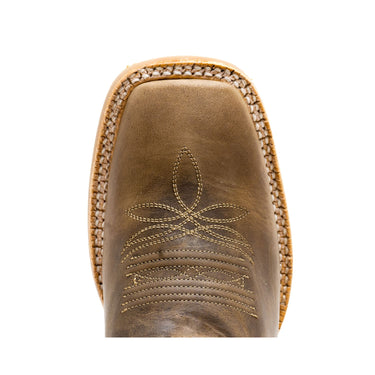 Hyer Topeka Tan women's Western boots with pointed toes and decorative stitching, stylish cowboy-style footwear.