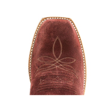 Hyer Rose Hill Burgundy women's cowboy boots with pointed toe and decorative stitching on smooth leather.