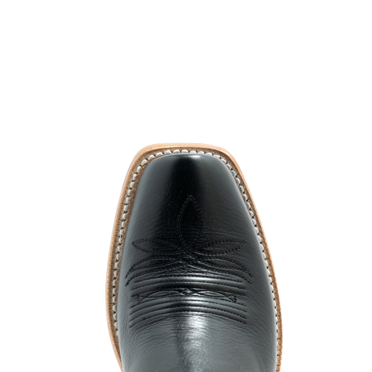 Black Leawood cowboy boots for women by HYER, featuring Western style and detailed stitching.