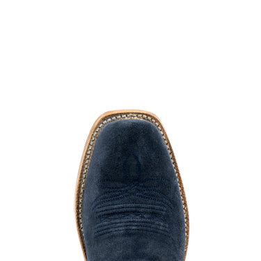 HYER Women’s Cutter Toe Western Boots – Dark Navy Roughout & Metallic Bone | HW42031
